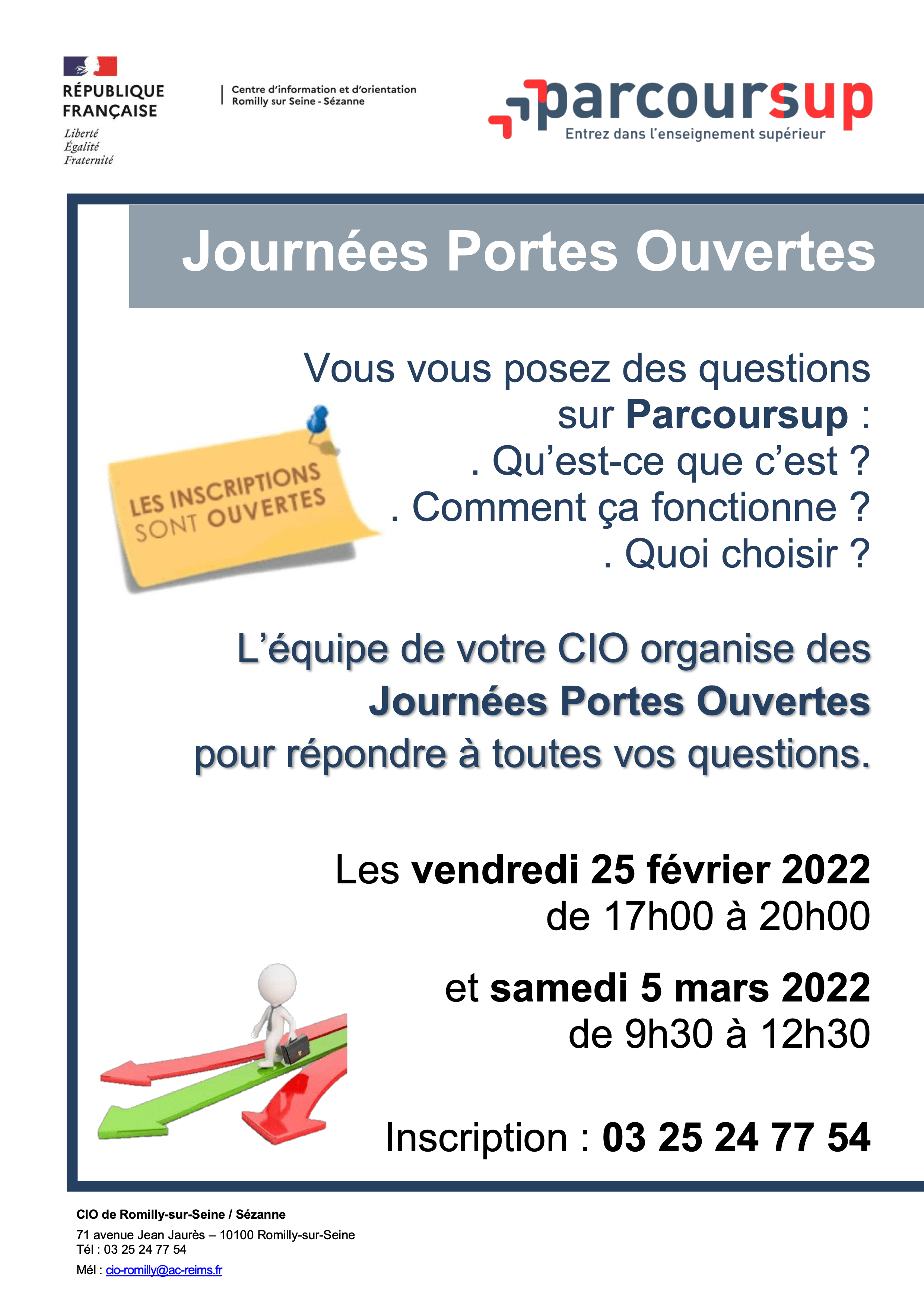 PARCOURSUP 2022 JPO CIO Affiche